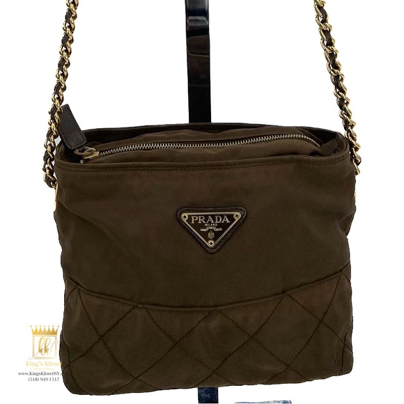 Vintage Prada Quilted Nylon chain bag - Picture 1 of 9